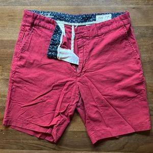 Mens red shorts - Frank & Oak - 32” waist - cotton